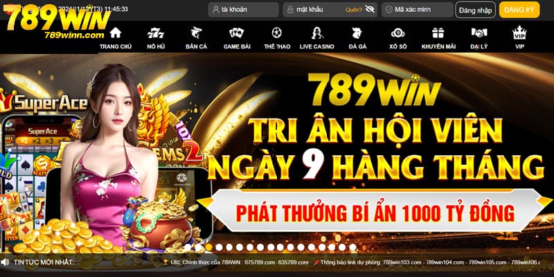 Đăng nhập 789Win trên website